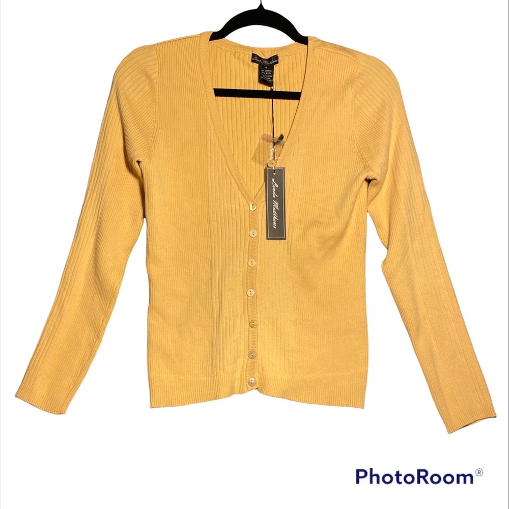 Linda Matthews Cardigan Sweater NWT - S